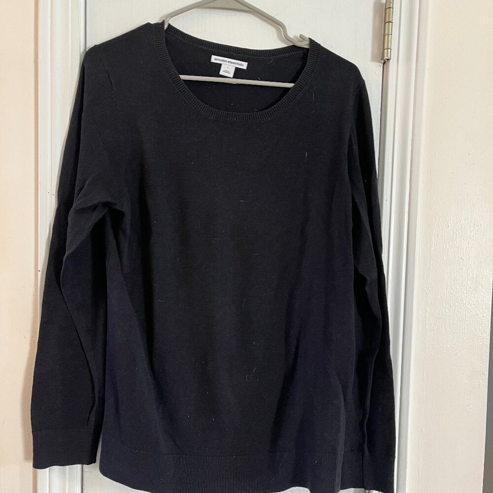 Black Amazon Essentials Crewneck
